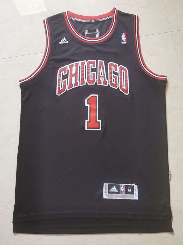 Chicago Bulls Black #1 ROSE Classics Basketball Jersey (Stitched)