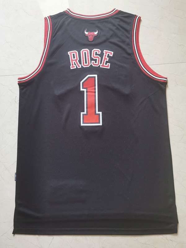 Chicago Bulls Black #1 ROSE Classics Basketball Jersey (Stitched)