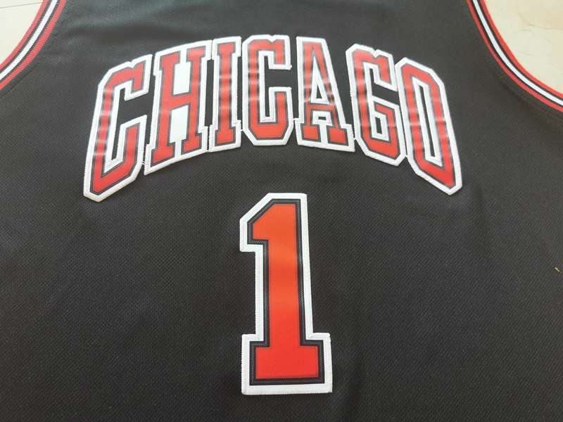 Chicago Bulls Black #1 ROSE Classics Basketball Jersey (Stitched)