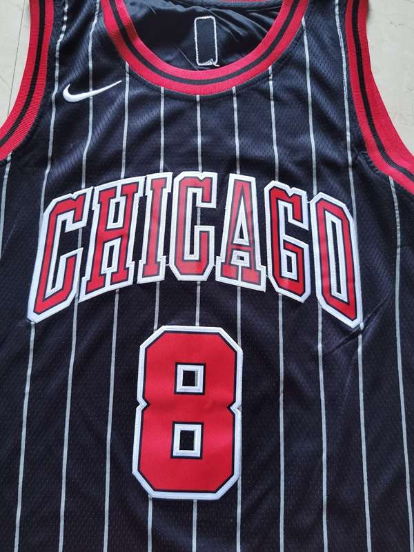 Chicago Bulls Black #8 LAVINE Classics Basketball Jersey 02 (Stitched)