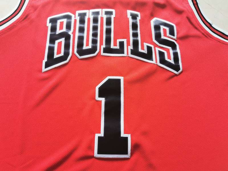 Chicago Bulls Red #1 ROSE Classics Basketball Jersey (Stitched)