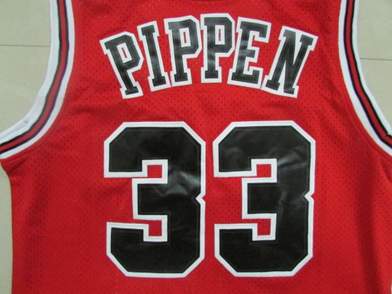 Chicago Bulls Red #33 PIPPEN Classics Basketball Jersey (Stitched)
