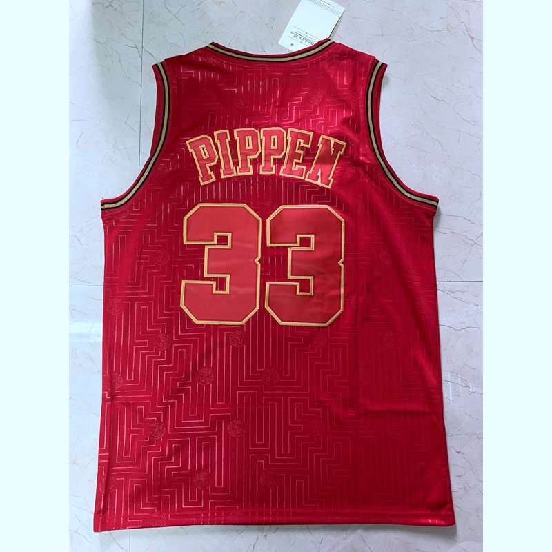 Chicago Bulls Red #33 PIPPEN Classics Basketball Jersey 02 (Stitched)