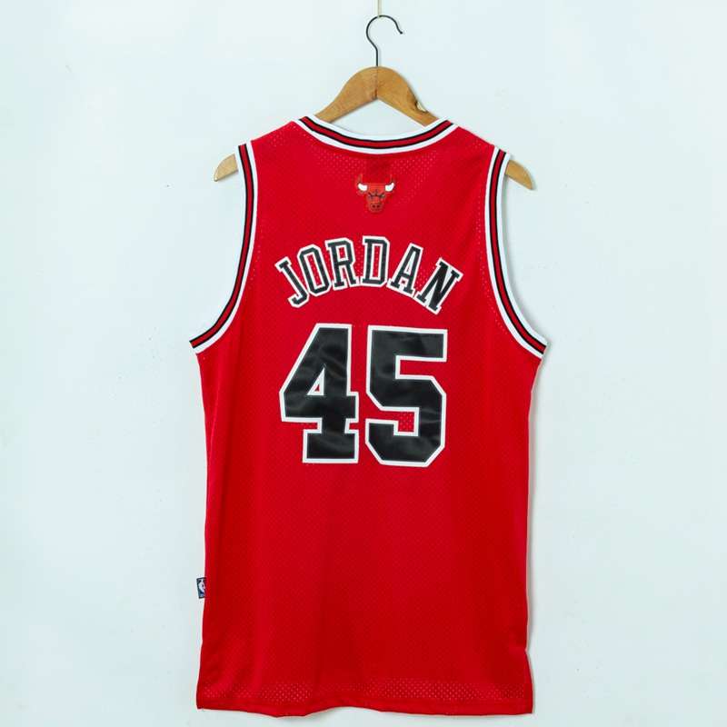 Chicago Bulls Red #45 JORDAN Classics Basketball Jersey (Stitched)