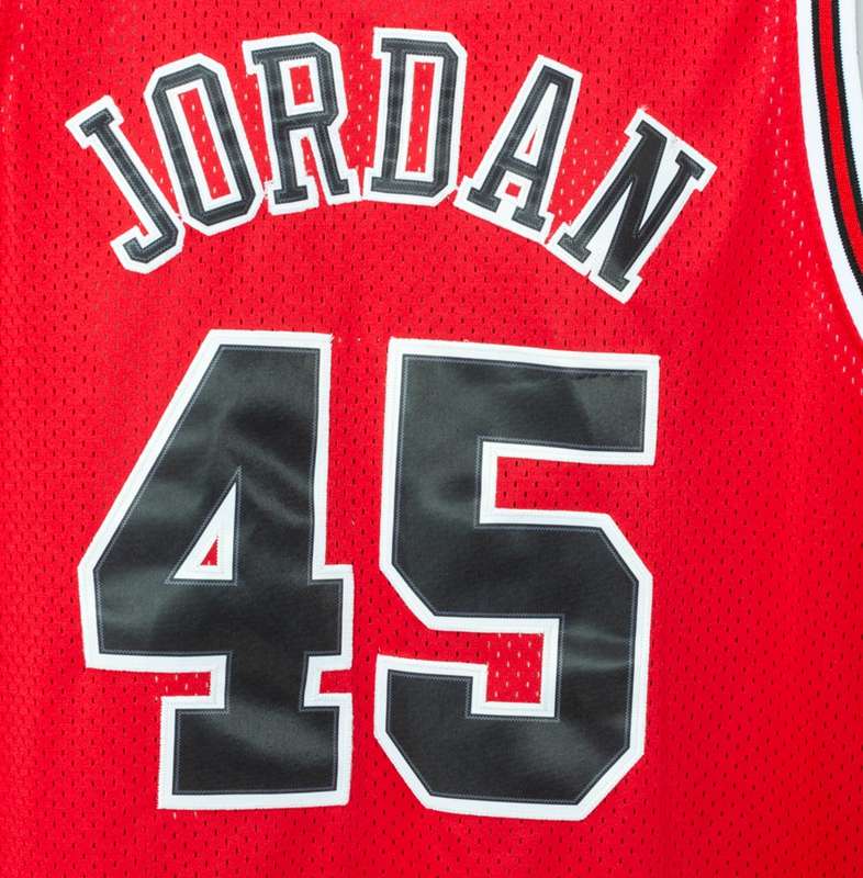 Chicago Bulls Red #45 JORDAN Classics Basketball Jersey (Stitched)