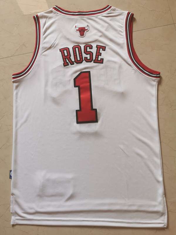 Chicago Bulls White #1 ROSE Classics Basketball Jersey (Stitched)