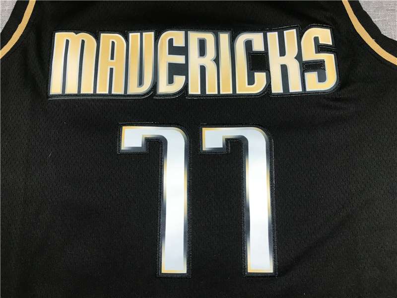 Dallas Mavericks 20/21 Black Gold #77 DONCIC Basketball Jersey (Stitched)