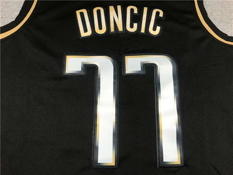 Dallas Mavericks 20/21 Black Gold #77 DONCIC Basketball Jersey (Stitched)