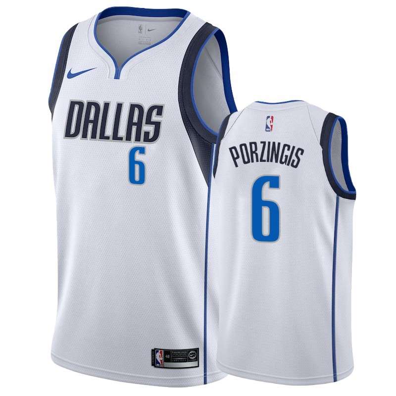 Dallas Mavericks 20/21 White #6 PORZINGIS Basketball Jersey (Stitched)