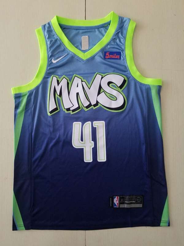 Dallas Mavericks 2020 Blue #41 NOWITZKI City Basketball Jersey (Stitched)