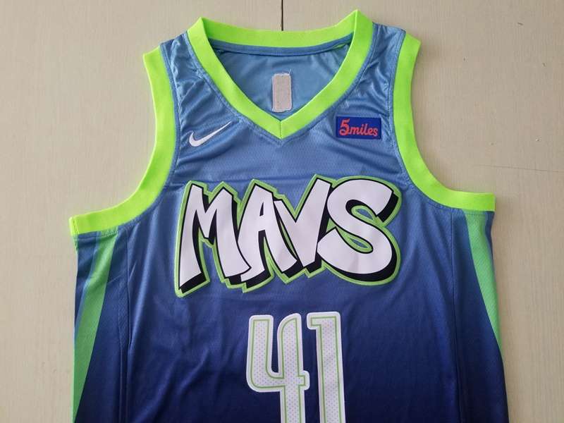 Dallas Mavericks 2020 Blue #41 NOWITZKI City Basketball Jersey (Stitched)