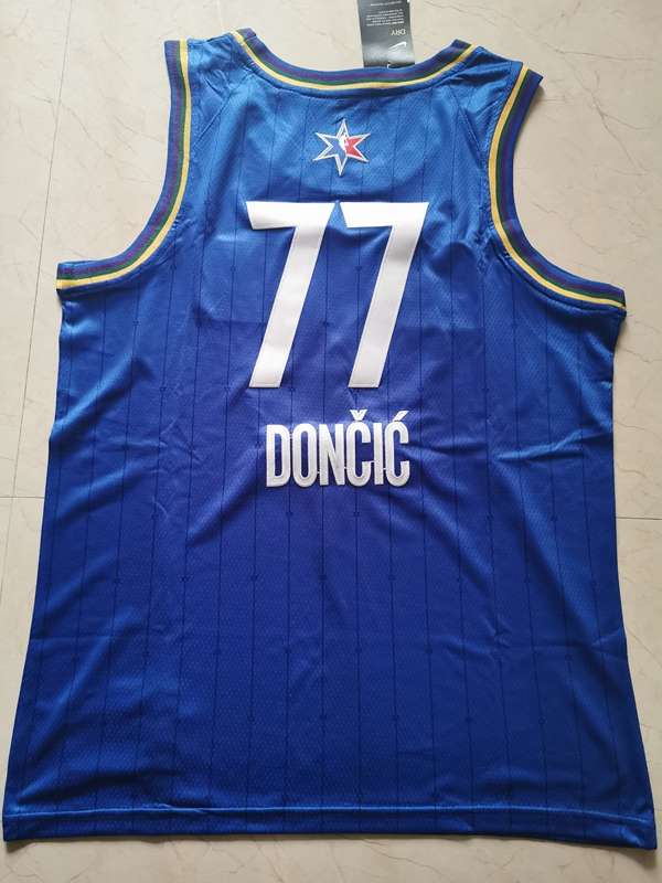 Dallas Mavericks 2020 Blue #77 DONCIC ALL-STAR Basketball Jersey (Stitched)