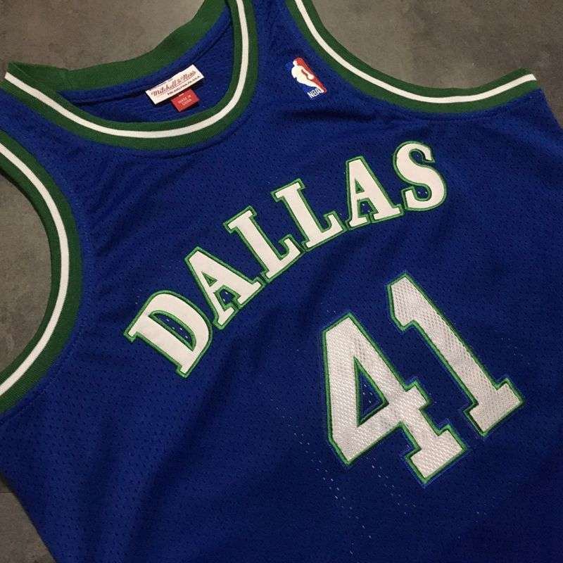 Dallas Mavericks 1998/99 Blue #41 NOWITZKI Classics Basketball Jersey (Closely Stitched)