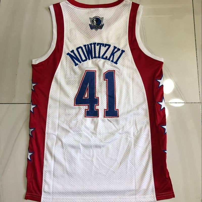 Dallas Mavericks White #41 NOWITZKI ALL-STAR Classics Basketball Jersey (Closely Stitched)