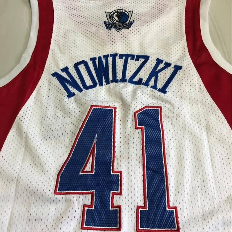 Dallas Mavericks White #41 NOWITZKI ALL-STAR Classics Basketball Jersey (Closely Stitched)