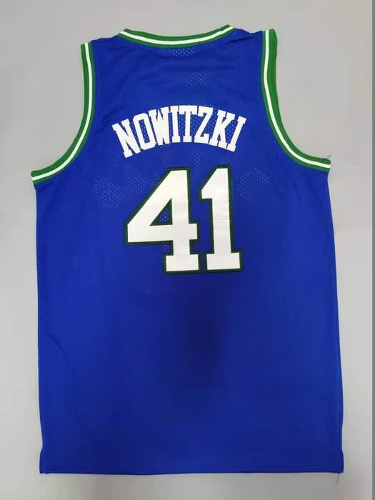Dallas Mavericks 1998/99 Blue #41 NOWITZKI Classics Basketball Jersey (Stitched)