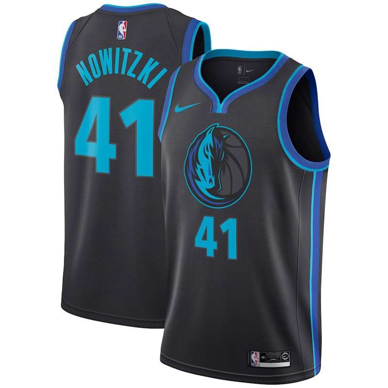 Dallas Mavericks Black #41 NOWITZKI City Classics Basketball Jersey (Stitched)