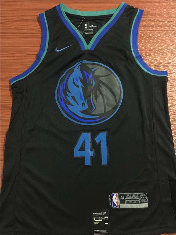 Dallas Mavericks Black #41 NOWITZKI City Classics Basketball Jersey (Stitched)