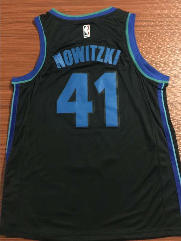 Dallas Mavericks Black #41 NOWITZKI City Classics Basketball Jersey (Stitched)