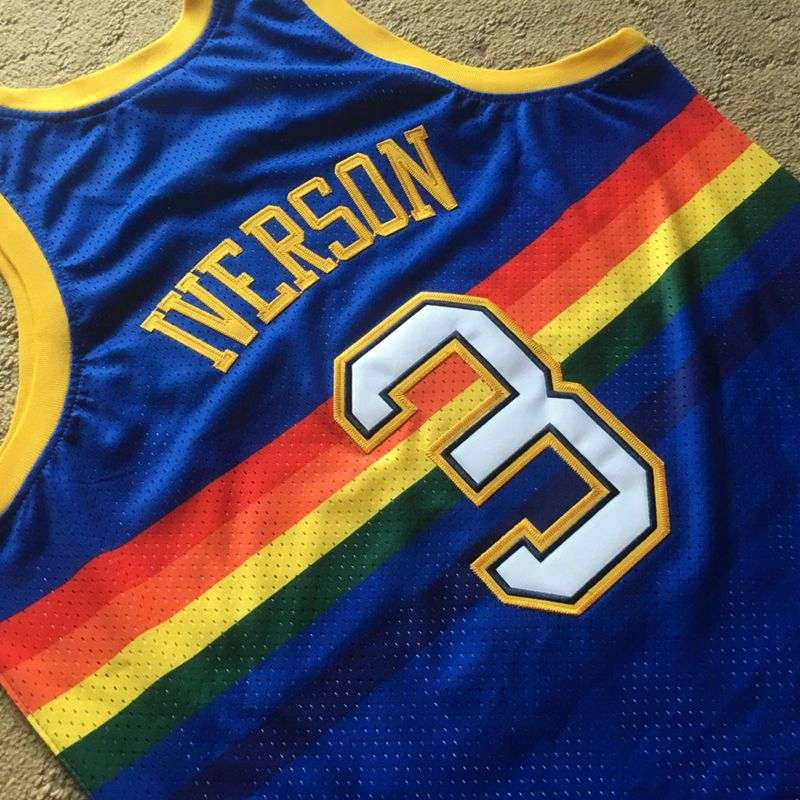 Denver Nuggets 2006/07 Blue #3 IVERSON Classics Basketball Jersey (Closely Stitched)