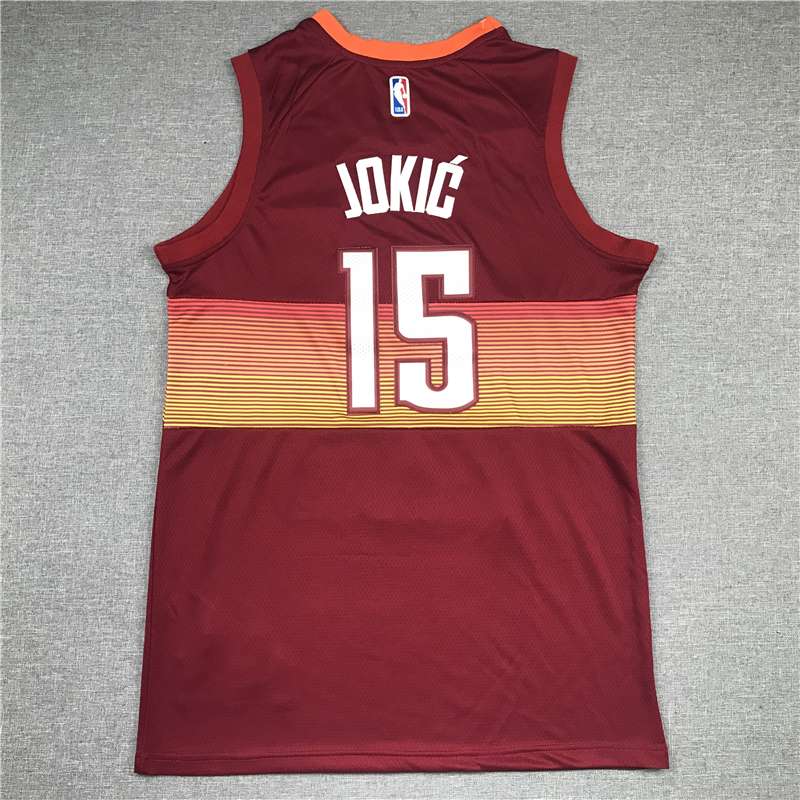 Denver Nuggets 20/21 Red #15 JOKIC City Basketball Jersey (Stitched)