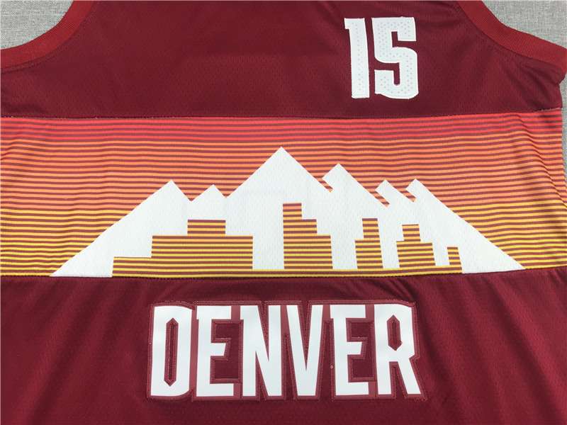 Denver Nuggets 20/21 Red #15 JOKIC City Basketball Jersey (Stitched)