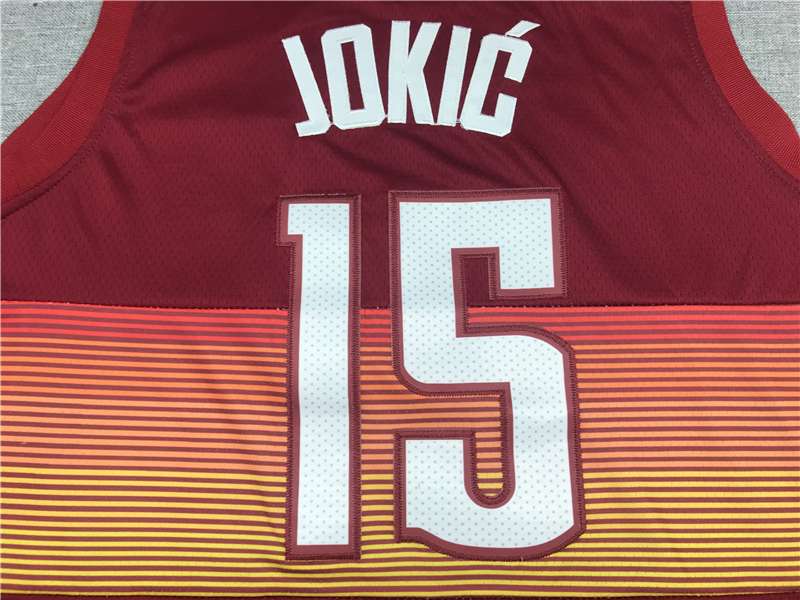 Denver Nuggets 20/21 Red #15 JOKIC City Basketball Jersey (Stitched)