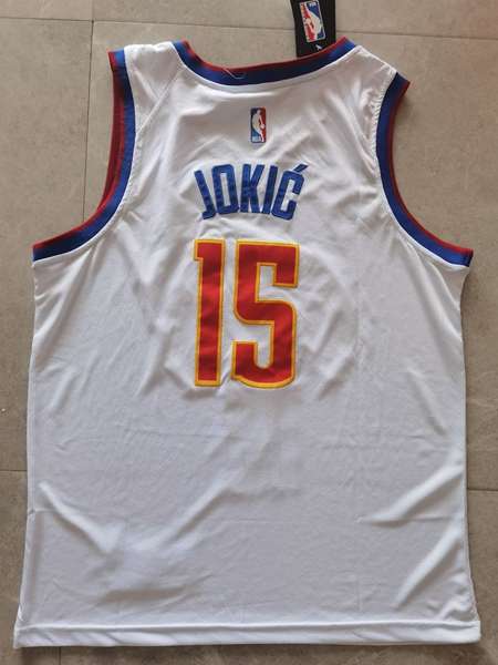 Denver Nuggets 20/21 White #15 JOKIC Basketball Jersey 02 (Stitched)