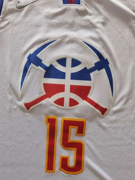 Denver Nuggets 20/21 White #15 JOKIC Basketball Jersey 02 (Stitched)