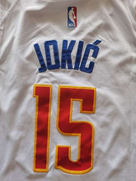 Denver Nuggets 20/21 White #15 JOKIC Basketball Jersey 02 (Stitched)