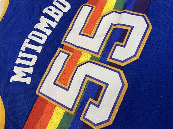 Denver Nuggets 1991/92 Blue #55 MUTOMBO Classics Basketball Jersey (Stitched)