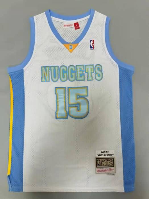 Denver Nuggets 2006/07 White #15 ANTHONY Classics Basketball Jersey (Stitched)