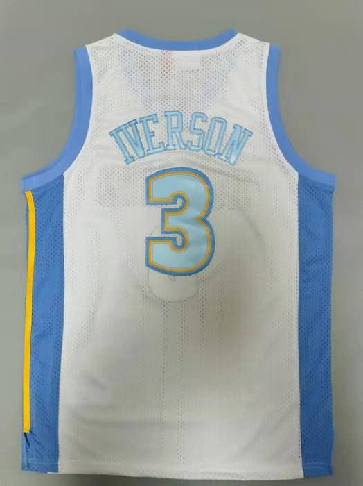 Denver Nuggets 2006/07 White #3 IVERSON Classics Basketball Jersey 02 (Stitched)