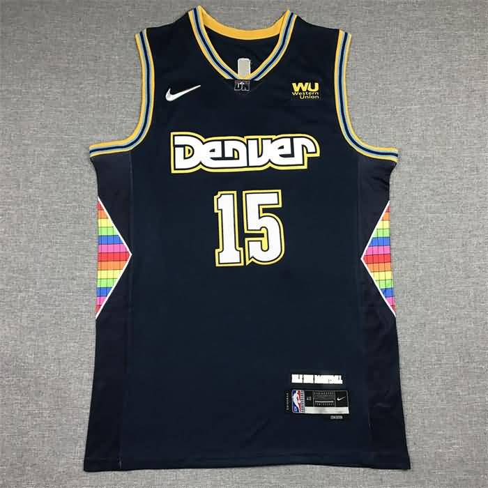 Denver Nuggets 21/22 Dark Blue #15 JOKIC City Basketball Jersey (Stitched)