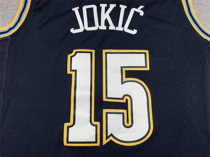 Denver Nuggets 21/22 Dark Blue #15 JOKIC City Basketball Jersey (Stitched)