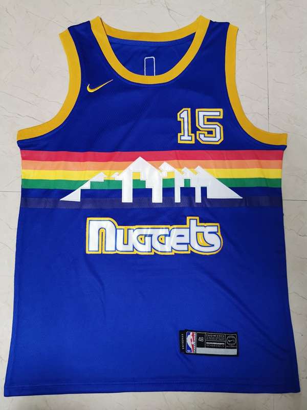 Denver Nuggets Blue #15 ANTHONY Classics Basketball Jersey (Stitched)