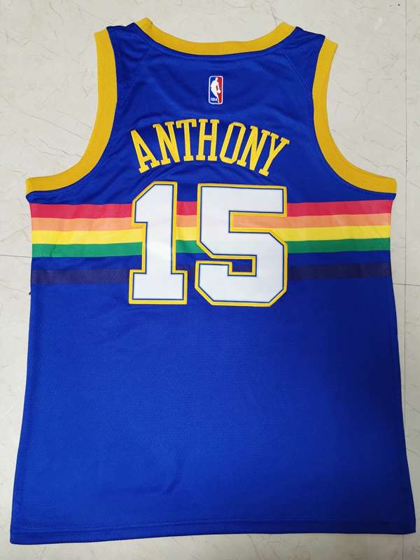 Denver Nuggets Blue #15 ANTHONY Classics Basketball Jersey (Stitched)