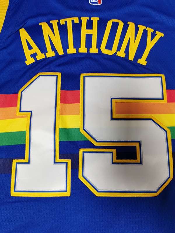 Denver Nuggets Blue #15 ANTHONY Classics Basketball Jersey (Stitched)