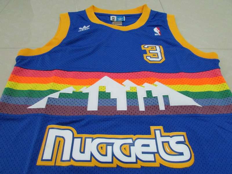 Denver Nuggets Blue #3 IVERSON Classics Basketball Jersey (Stitched)