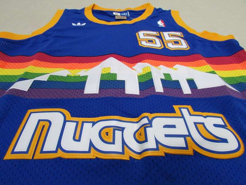 Denver Nuggets Blue #55 MUTOMBO Classics Basketball Jersey (Stitched)