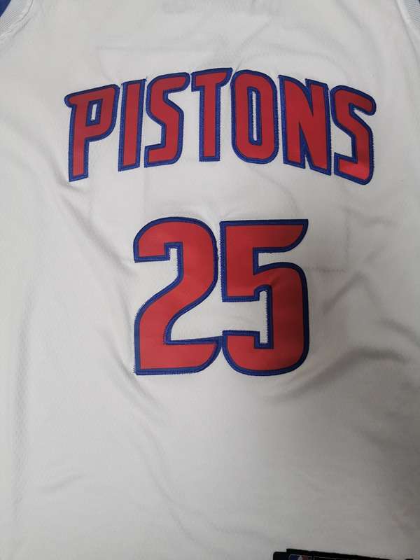 Detroit Pistons 20/21 White #25 ROSE Basketball Jersey (Stitched)