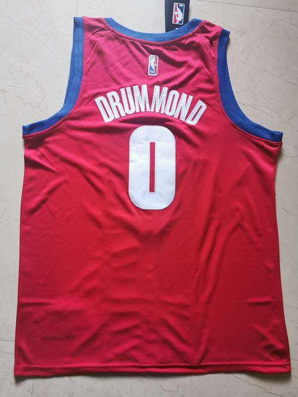 Detroit Pistons 2020 Red #0 DRUMMOND City Basketball Jersey (Stitched)