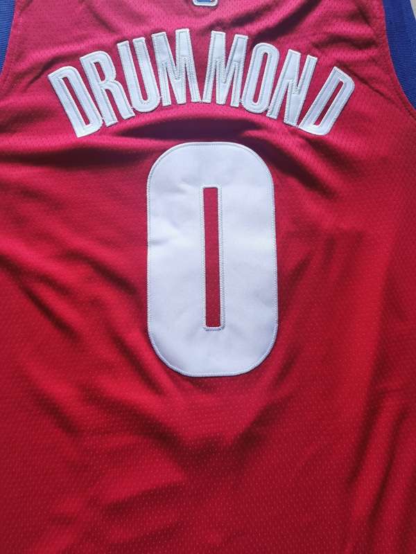 Detroit Pistons 2020 Red #0 DRUMMOND City Basketball Jersey (Stitched)