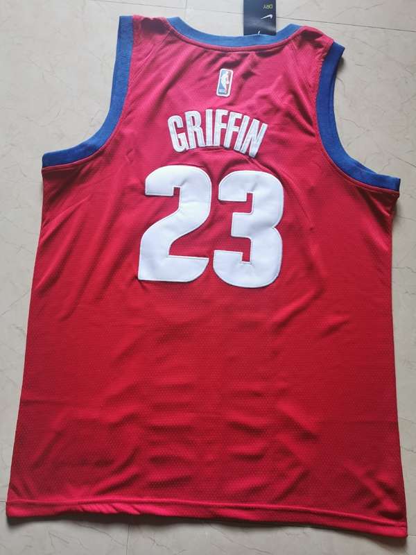 Detroit Pistons 2020 Red #23 GRIFFIN City Basketball Jersey (Stitched)