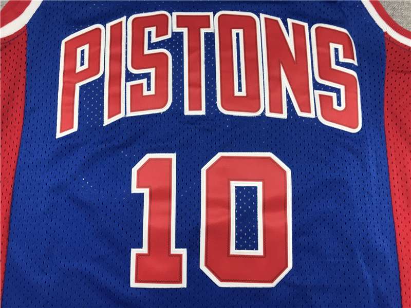 Detroit Pistons 1988/89 Blue #10 RODMAN Classics Basketball Jersey (Stitched)