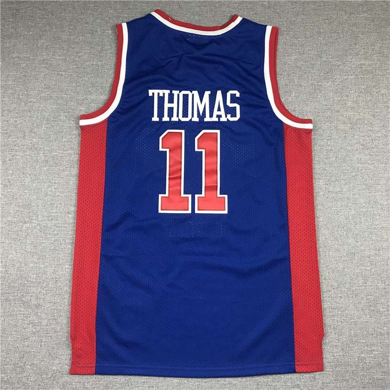 Detroit Pistons 1988/89 Blue #11 THOMAS Classics Basketball Jersey (Stitched)