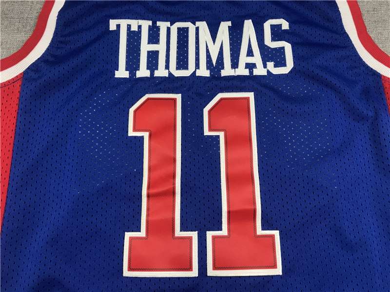 Detroit Pistons 1988/89 Blue #11 THOMAS Classics Basketball Jersey (Stitched)