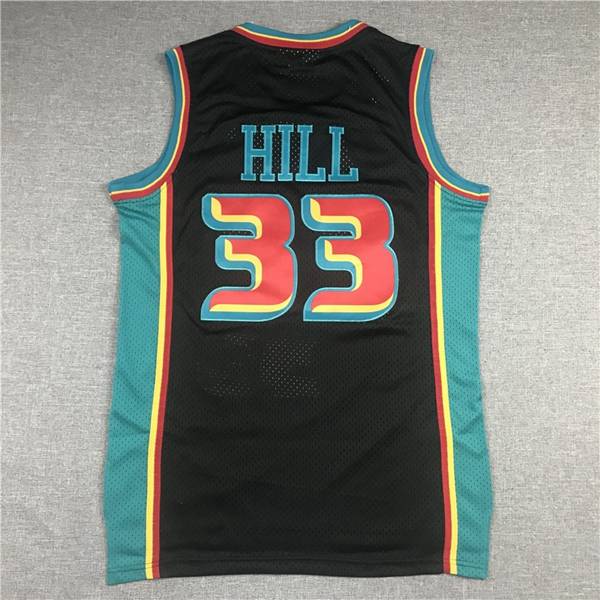Detroit Pistons 1998/99 Black #33 HILL Classics Basketball Jersey (Stitched)