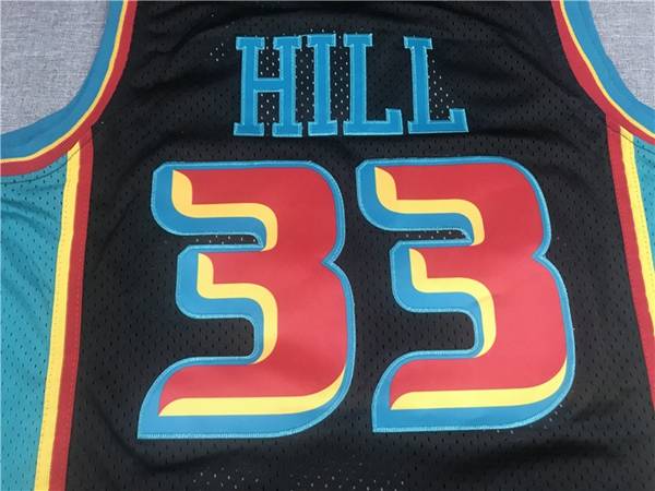 Detroit Pistons 1998/99 Black #33 HILL Classics Basketball Jersey (Stitched)