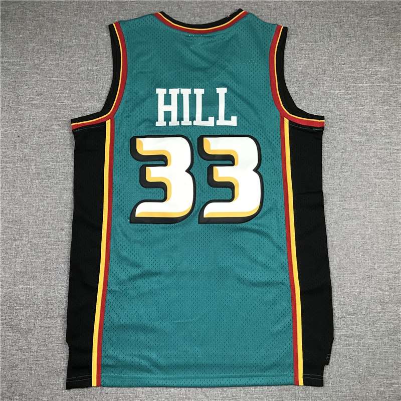 Detroit Pistons 1998/99 Green #33 HILL Classics Basketball Jersey (Stitched)